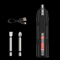 Minidestornillador eléctrico inalámbrico, herramienta eléctrica de carga USB 10.8VF/4,2 V, color negro - details 3