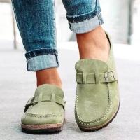 Zapatos Retro sin cordones para mujer, zuecos planos cómodos, informales, talla grande, verano, 2023 - details 5