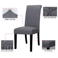 Fundas elásticas de LICRA para sillas, funda para asiento de silla de tamaño Universal para comedor, para banquete de boda, Hotel, funda elástica para silla, 1 unidad - details 1