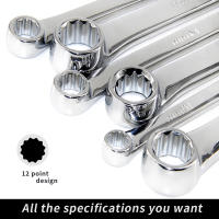 Llave de aviación extra larga de doble anillo 6 piezas set de llave de aviación potente menos esfuerzo métrico 8mm-21mm - details 4