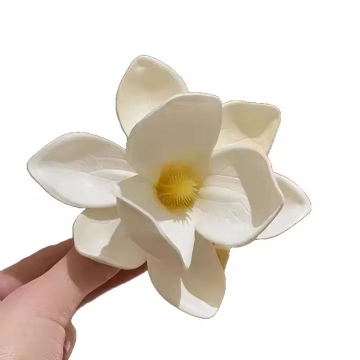 Horquilla de flor de orquídea de estilo coreano, pasadores de tela, flor de simulación, Clip de pico de pato, accesorios para el cabello, tocado, horquillas bohemias - 1