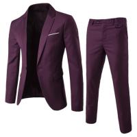 Trajes de boda elegantes para hombre, conjunto de 2 piezas, chaquetas, chaleco, pantalones, Blazers de lujo, traje Formal, moda clásica, disfraz completo 2024 - details 3