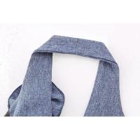 BUNO-Conjunto de 3 piezas para mujer, traje gris sin mangas, chaleco Halter de flores 3D, pantalones de pierna ancha, traje informal con solapa, atuendo elegante para mujer, otoño - details 11