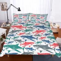 Juego de Funda Nórdica de Microfibra Forma de Tiburón y 2 Almohadas Tamaño 160x200 cm y 70x80 cm - details 3
