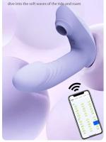 Vibrador femenino al aire libre telescópico de la succión del punto G del estimulador del clítoris inalámbrico de Bluetooth - details 2