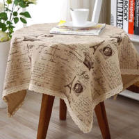 Mantel de Comedor de Encaje de Lino Estampado de Torre de Comedor Decoración del Hogar con Estilo - details 3