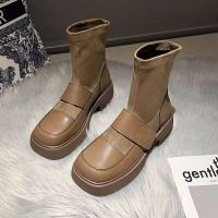 Nuevas botas de combate Oxford de tobillo de marca alta, zapatos largos de moda para mujer, Guangzhou barato - details 8