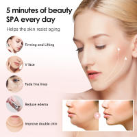 Masajeador Facial de Pulso EMS Reductor de Quina Máquina de Levantamiento de Cara con Microondas de Corriente Eléctrica Masajeador Facial Electrico de Vibration para Apertura - details 3