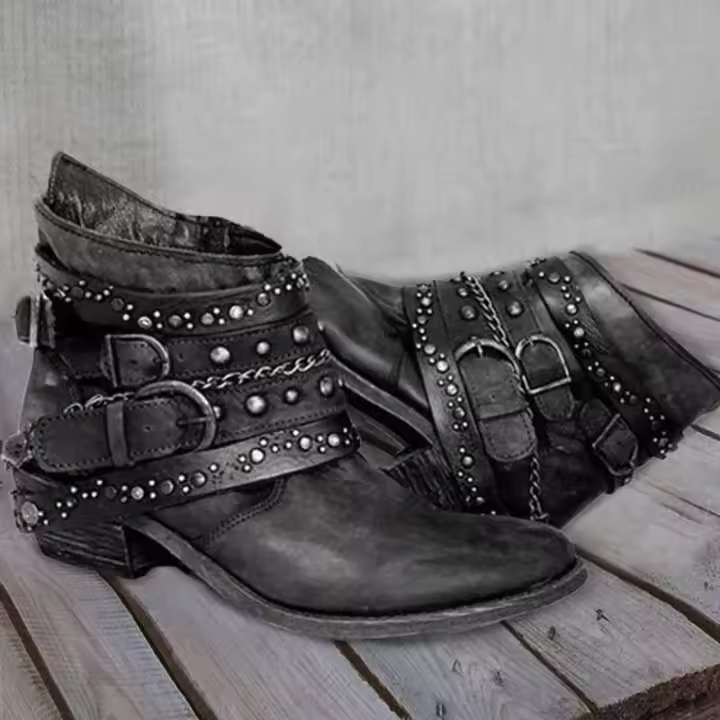Botines de moda vintage para mujer, botas martin vintage a la moda para mujer - 1