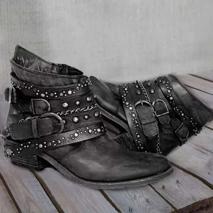 Botines de moda vintage para mujer, botas martin vintage a la moda para mujer - 1