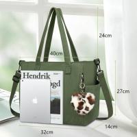 Bolso de Mano Grande con Asa Bolso de Compras para Mujer con Crema Verde - details 1