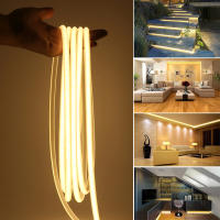 Tira de luces LED COB de neón, cinta de diodo impermeable con interruptor, enchufe de alimentación de la UE, CA de 220V, 288LED/m, FOB de alta densidad, RA90 - details 2