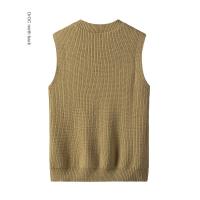 Chaleco De Punto Para Hombre Versátil Y Casual Con Cuello V Sin Mangas Cómodo Y Caliente De Color Sólido Para El Día a Día - details 8