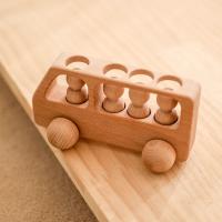 1Set Montessori de madera juguetes para niños de madera de Peg de muñecas de coche autobús niños educativo juguete de - details 9