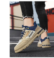 Terciopelo superior de piel caliente top bajo plataforma deportiva aumento de altura retro patchwork color cordones zapatos casuales para hombre - details 5