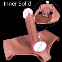 Empaque privado Sexy SXXY Realista Pantalones con consolador grande eyaculador de silicona para mujer lesbiana Strapon Consolador sólido Estimulador de punto G Juguetes sexuales para - details 2