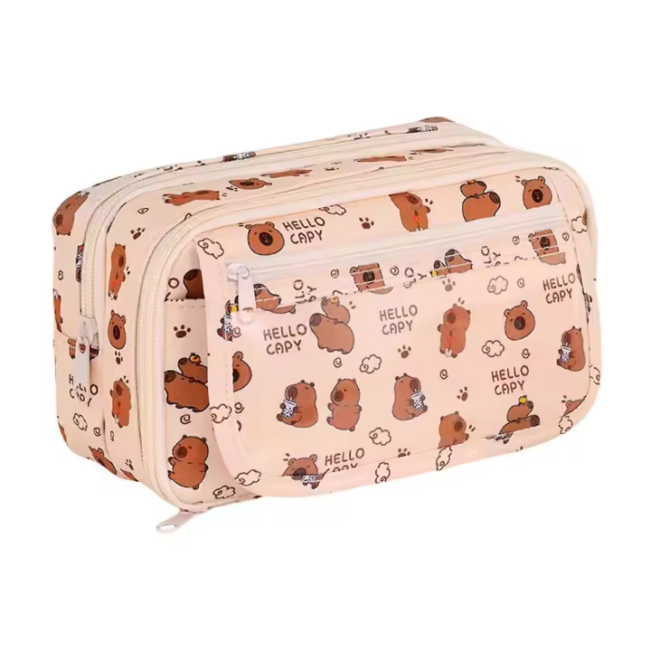 Estuche para lápices y estuche para lápices portátil con cremallera para niños, estudiantes, adultos, Panda verde - 1