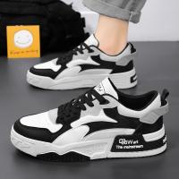 Nuevos Zapatos Casuales Para Hombre Verano 2024 Plataforma Cómoda Zapatillas Con Cordones Vulcanizadas Blanco Tendencia 2024 Zapatillas Casuales Para Adultos - details 0