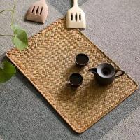 Manta de Mesa de Paja de Mar Natural Tejida a Mano Rectangular de Ratán Posavasos de Té de Paja - details 4