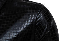 Camisa de Hombre con Estampado Cuadrado a la Moda para Primavera Manga Larga de Poliéster para Escenario Banqueta y Nightclub - details 11