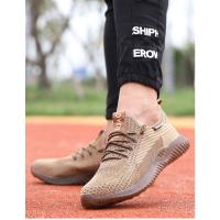 Zapatos de seguridad ligeros y transpirables para trabajo, zapatillas de suela firme con punta de acero antideslizante para hombres - details 9