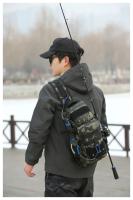 Mochila táctica de camuflaje para exteriores, impermeable, para pesca, deportes, riñonera para hombre y mujer, senderismo, Camping, viajes, montar, bolsas cruzadas - details 15