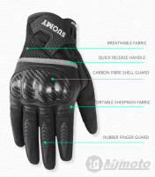 SUOMY-guantes de motociclismo de verano, guantes de Motocross con pantalla táctil, para deportes al aire libre, carcasa de fibra de carbono, guantes protectores para Moto, transpirables - details 8