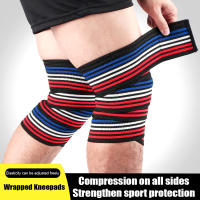 Sports Elastic Compression Knee Bandages Brace Wrap Crossfit Leg Support Strap for Gym Sports Weightlifting Squats Training - details 4