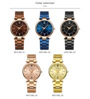 Reloj de cuarzo a la moda para mujer, movimiento japonés, acero inoxidable, resistente al agua, elegante reloj de pulsera para mujer para regalo y uso diario - details 1
