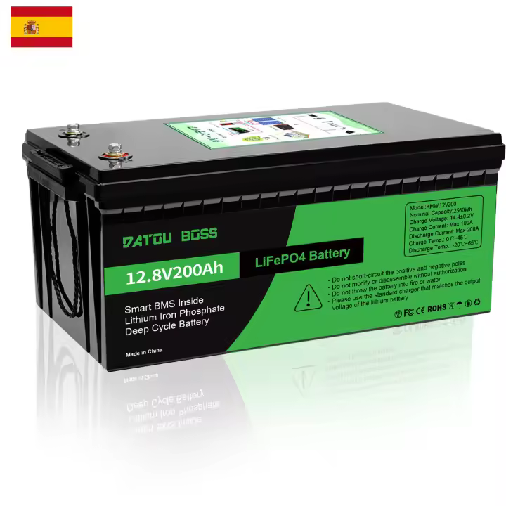 LiFePO4-Batería de litio de 200Ah, 12V, BMS, 10000 + bicicleta autocaravana, Tiendas de barcos - 1