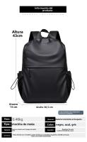 Nueva mochila negra para computadora Mochila de moda informal - details 11