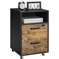 Cajonera de Escritorio Móvil con 2 Cajones Organizador de Archivos A4 Seguro y Llave - details 18