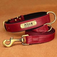 Juego Collar correa perro PU, collares cuero liso, suaves duraderos, de 5 pies, ustables para perros pequeños y medianos - details 11