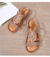 Sandalia Plana Mujer 2025 Punta Redonda con Cristales - Diseño Transpirable Boho Chic, Zapatos de Verano Cómodos para Playa, Fiesta y Diario, Moda Primavera-Verano - details 33