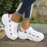 Sandalias tipo zuecos con plataforma gruesa para mujer, zapatos de playa con suela suave y gruesa para jardín, zapatillas antideslizantes con cuña de Eva, verano 2024 - details 10