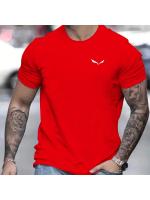 Verano de los hombres tamaño suelto 100% algodón estampado de pájaros Slim Fit Casual cuello redondo manga corta camiseta Top - details 11