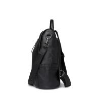 Mochila de trabajo de cuero PU suave para mujer, mochila de hombro cruzado de cuero negro vintage, mochila de viaje antirrobo para mujer - details 10