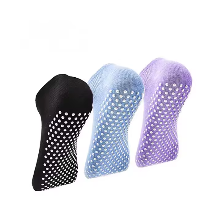 Calcetines de Yoga antideslizantes para mujer, medias de algodón con correas, vendaje, Pilates, Barre puro, Ballet, baile, descalzo, entrenamiento, 3 pares por lote - 1