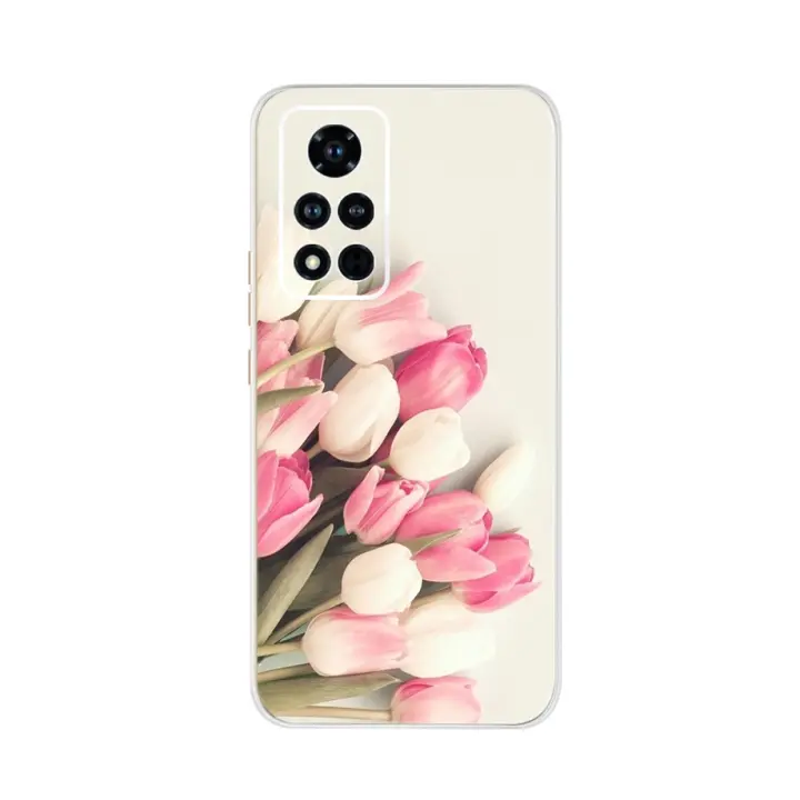 Funda de teléfono con dibujos animados para Huawei Honor V40, carcasa blanda pintada, parachoques de 6,72 pulgadas, 5G, Honor V40 YOK-AN10 - 1