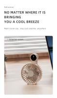 Ventilador de mano recargable, aire acondicionado portátil, 2024 °, plegable y ajustable, con pantalla Digital LED y 3 engranajes, novedad de 180 - details 4