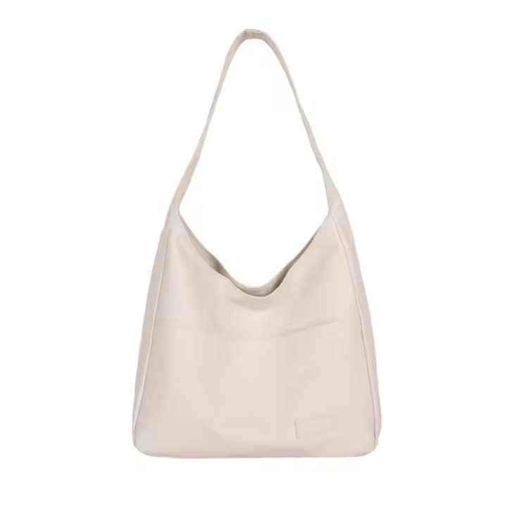 Bolso de mano de cuero PU de Color sólido suave, bolso de hombro tipo cubo de gran capacidad, bolso informal coreano para mujer, regalos de cumpleaños - 1