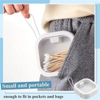 Organizador portátil de lazos para el pelo, contenedores de almacenamiento de accesorios para el cabello, soporte apilable para corbatas, alfiler, hisopo de algodón, 4 piezas - details 5