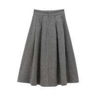 Falda A-line de Cintura Media para Mujer Pliegues Cinturadas Elegantes para Oficina - details 2