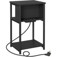 Mesa Adicional con Enchufe Mesita de Noche con 2 Tomas AC y 2 Puertos USB 30 x 34 x 58 cm - details 11