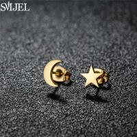 3Pcs Pendientes De Estrella Y Luna Pequeña En Acero Inoxidable Joyería Diaria Para Adolescentes Regalo De Cumpleaños Para Mujer Bijoux - details 10