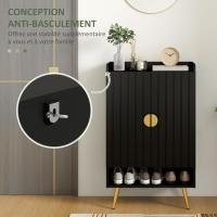 Zapatero Estrecho con 2 Puertas Mueble de Zapatero Ajustable para 15 Pares de Zapatos Blanco - details 22