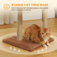 PAWZ Road Árbol para gatos pequeño con postes para rascar de Sisal y plataformas, torre para gatos para interior, rascador para gatos, accesorios para gatos, juguetes para gatos - details 10