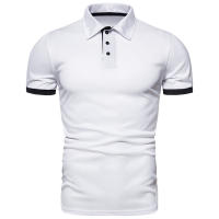 Camisa Polo Para Hombre 2024 Estilo Casual Color Sólido Con Mangas Cortas Transpirable Para Todas Las Estaciones - details 0