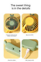 Ventilador de cuello portátil de dibujos animados, recargable por USB, banda eléctrica para el cuello, ventilador de refrigeración portátil - details 4
