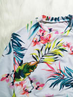Bikini estampado nuevo para mujer, traje de baño dividido adelgazante conservador con protector solar de manga larga - details 7